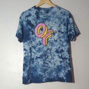 Odd Future OF Blue Tie-Dye Medium Graphic Tee T-Shirt Streetwear Punk Grunge